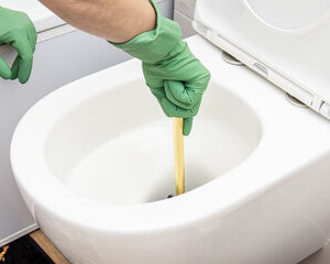 Toilet pot blockage removal