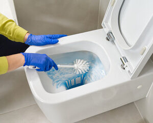 Intense bathroom cleaning