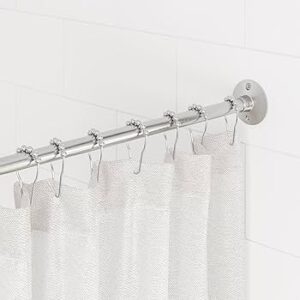 Shower curtain rod installation (2 brackets)