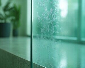 Glass partition cleaning