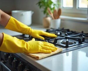 Gas stove cleaning