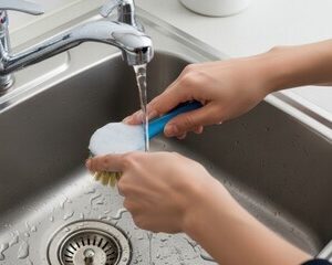 Kitchen sink cleaning